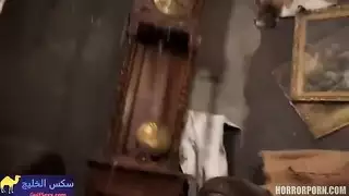 تمديد فتحة مرعبة: زب وحشي في بيت مسكون