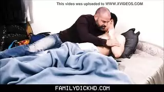 dad strokes sons cock to gay sex scene