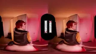 تجربة في آر إباحية: فتاة جميلة تختنق على قضيب عملاق في الواقع الافتراضي